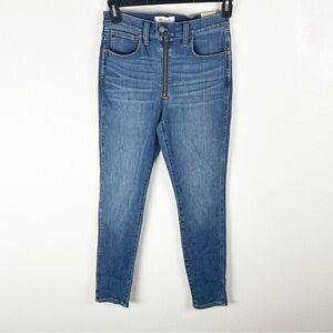 MADEWELL  Blue Denim 10” Roadtripper Exposed Zipper Jeans, Size 27